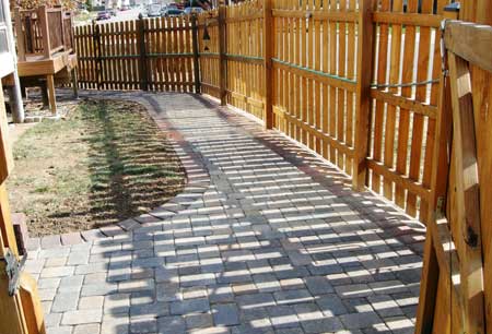 Finished Sideyard Stone Walkway