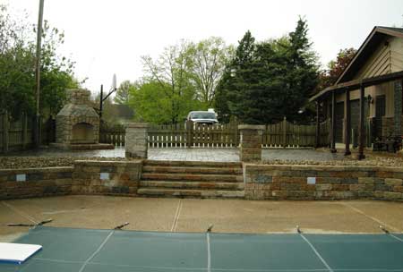 Stone and brick patio